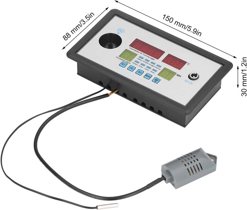Fdit ترموستات حاضنة ذكية تحكم رقمي تلقائي لحاضنة البيض تحكم في درجة حرارة الحاضنة لمختلف البيض (12 فولت) - Image 2